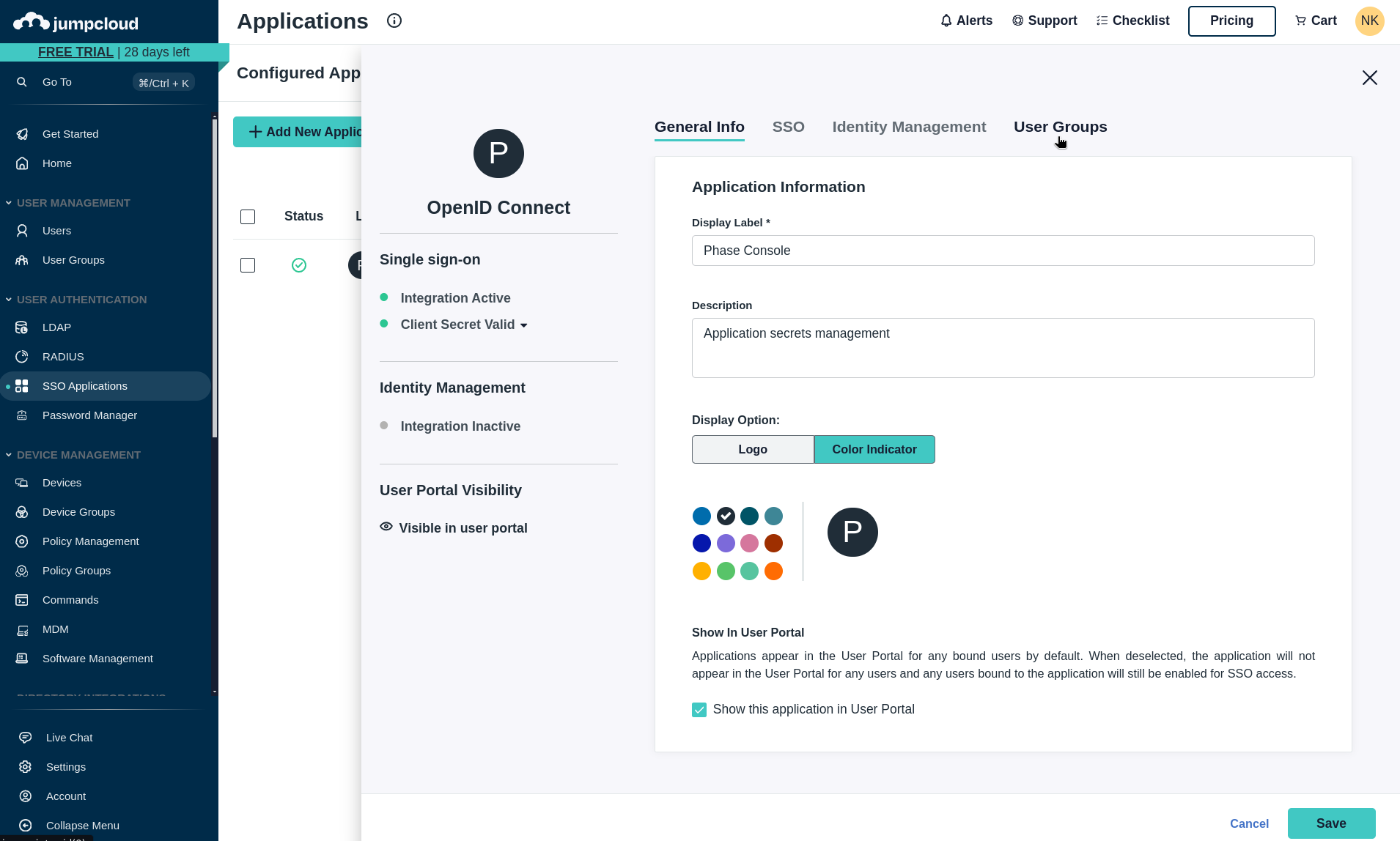 Access User Groups