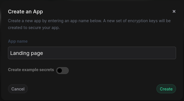 create app