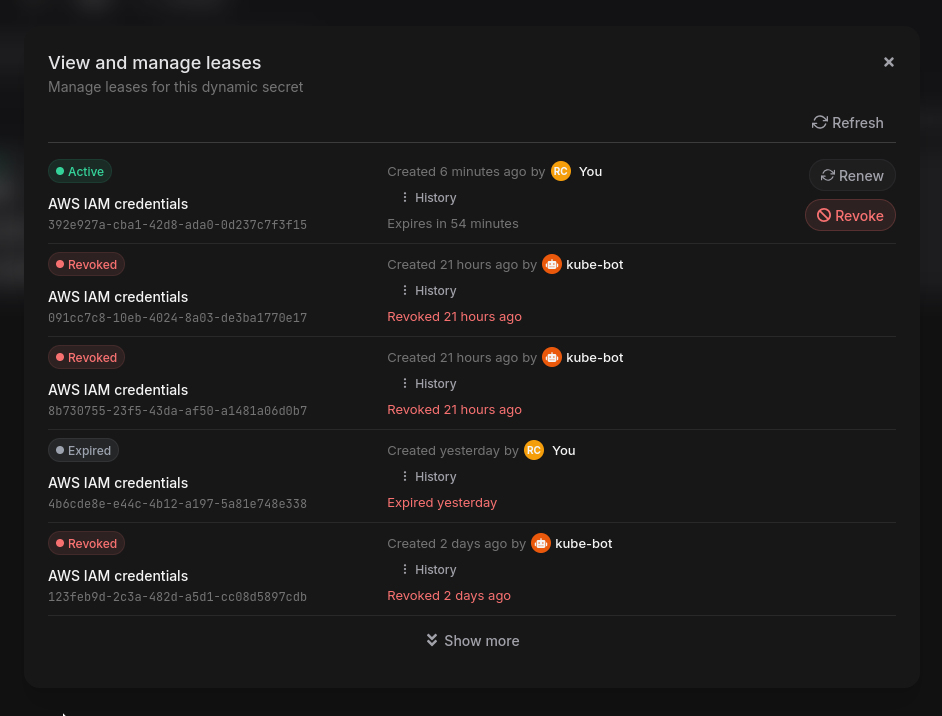 leases list