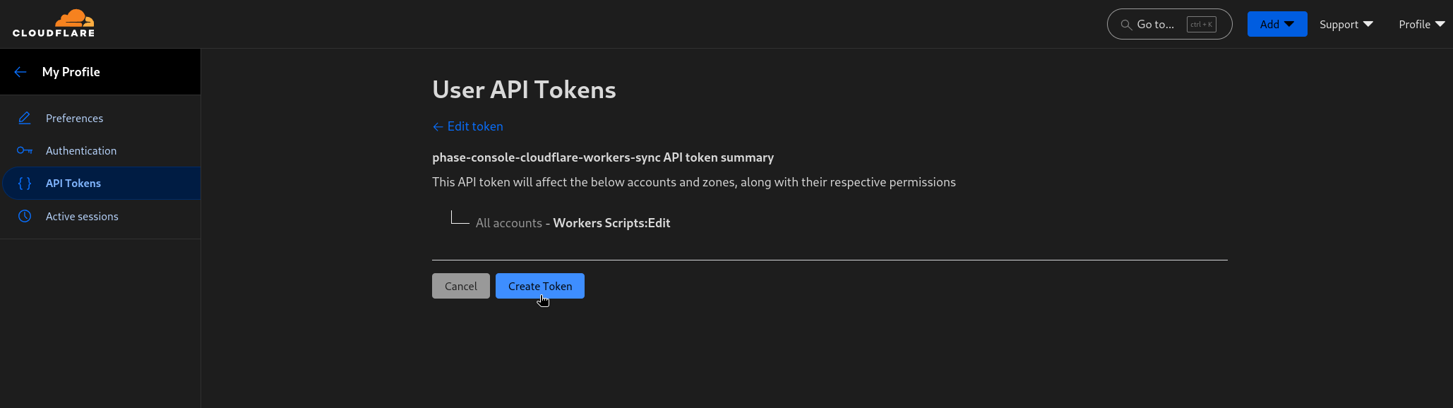 Confirm permissions