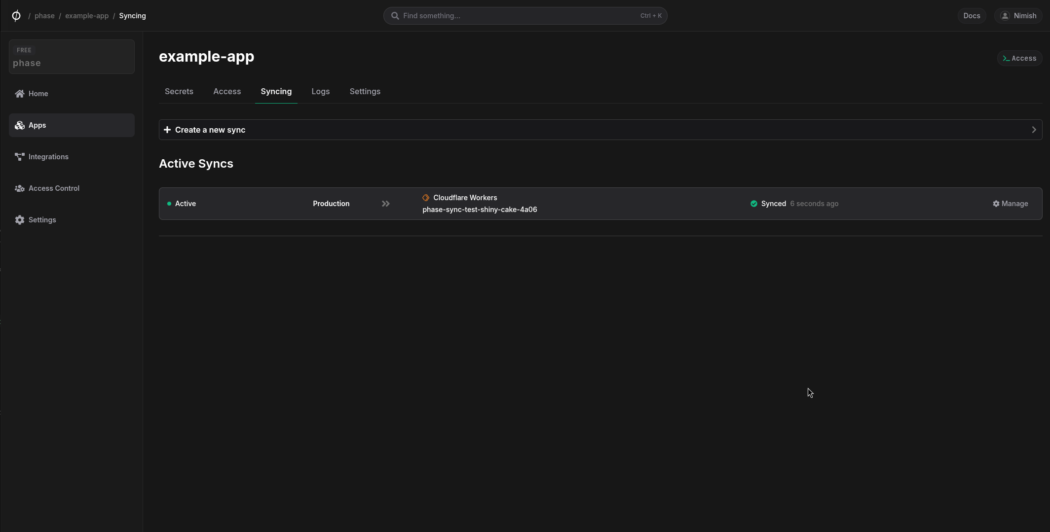 Sync created
