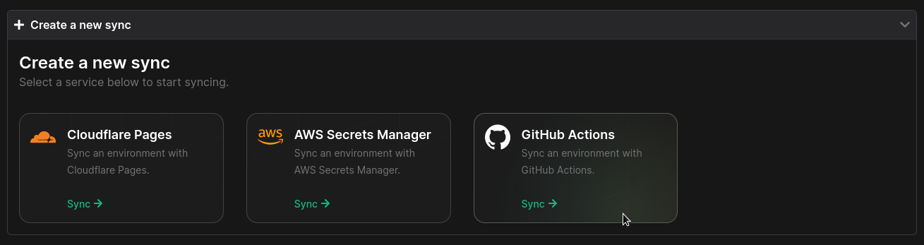 Create a new sync button