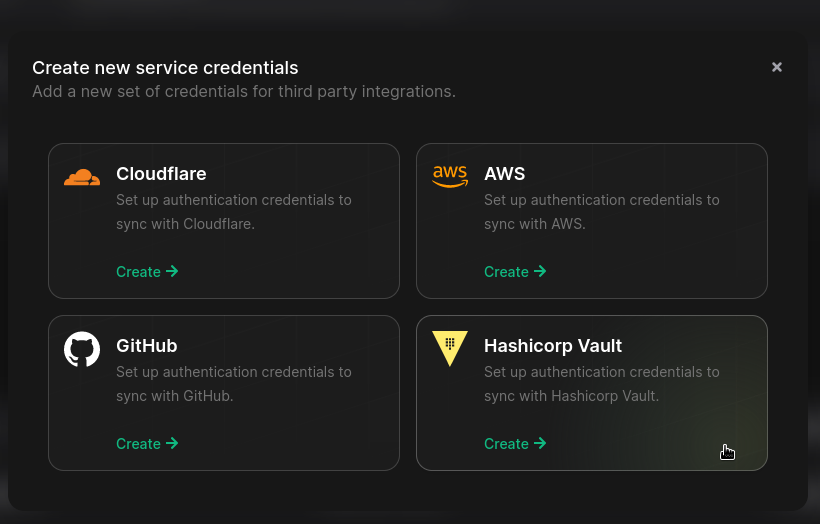 Click on Vault